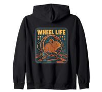Wheel Life Retro Degu Poster Zip Hoodie