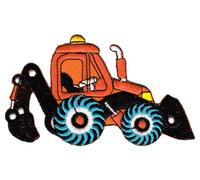 Wheel Loader Orange Digger Construction Site Vehicle Patch for Iron-On or Sew On Iron-On Patch for Clothes Embroidered Iron-On Patch Applique Patch Size 9.9 x 5.8 cm