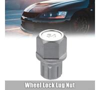 Wheel Lock Lug Nut Set - 9-Point & 54-Square Tooth Anti-Theft Wheel Locks for Passat and - Silver Metal Theft-Deterrent Lug Nut