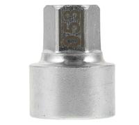 Wheel Lock Nut Key for Alloy Wheels, Carbon Steel Removal Tool | Quick Wheel Changes, Roadside Repair and Maintenance, Silver Finish, Compact to Carry