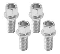 Wheel Lug Bolt Compatible With VW For Eos For Fox For Jetta Car Wheel Bolts Lug Nuts Thread Radius M14x1.5 28mm 4x WHT002437 431601139A(Silver)