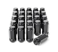 Wheel lug bolts Compatible With Chevrolet For Silverado For Suburban 1500 M14x1.5 Hex Black Cone Seat Lug Nuts