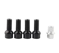 Wheel lug bolts Compatible with VW for Bora M14x1.5 Black Alloy Car Wheel Locking Lug Nuts Stainless Steel