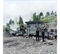 Wheel-Mounted Mobile Stone Crushing Station, Portable Granite Construction Waste Crushing Plant, Mobile Cone Crusher Plant Versatile Rock Crushing Unit for Small-Scale Mining & Demolition Projects