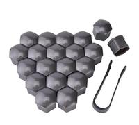 Wheel Nut Bolt Covers for SEAT Arona 2017-2026, Plastic, 20 Piece Set with Removal Tool, Waterproof, Rust-Proof, Easy to Install,I 21mm-Grey