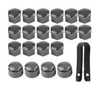 Wheel Nut Cap Covers, Wheel Bolt Nut Caps Covers, 20pcs 17mm Nut Car Wheel Auto Hub Screw Anti-theft Cover Cap for Most Car (Gray)