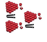 Wheel Nut Cover,Bolt 20-60Pcs Car Wheel Nut Caps 17/19/21mm Auto Hub Screw Cover Black Plastic Anti Dust Car Wheel Nut Bolt Covers Tire Accessories(Plated Red-60pcs,19mm)