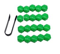 Wheel Nut Cover,Bolt 20Pcs Car Wheel Nut Caps 17mm Universal Auto Tyre Screw CapS Wheel Hub 7 Colors Decorative Plastic(20Pcs Green)