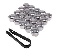 Wheel Nut Cover,Bolt 20Pcs Universal Anti-Rust 17 19 21mm Chrome Glossy ABS Auto Trim Tyre Wheel Nut Screw Bolt Protection Covers(Silver 21mm)