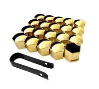 Wheel Nut Covers,Wheel Nut Caps 20Pcs 17mm Plastic Car Wheel Nut Covers Bolt Cap Decoration Universal Auto Accessories(Gold,21mm)
