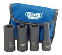 Wheel Nut Double Impact Socket Kit, 1/2"" Sq. Dr. (4 Piece)