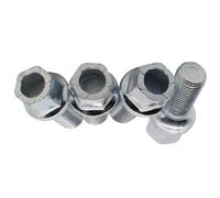Wheel Nut Lug Bolt Compatible With VW For Fox 2003-2011 For CC 2009-2016 For Jetta 1998-2010 4× Car Wheel Bolts Silver Steel Accessories Parts