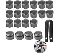 Wheel Nut Rim Cover,20pcs 17mm Nut Car Wheel nut bolt covers Auto Hub Screw Anti-theft caps Cover Cap (Gray)