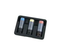 Wheel Nut Sockets Thin Wall Rim Protectors For Alloys. 3pc Deep (Neilsen CT5107)