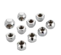 Wheel Nut Stud Bolts 10 Pcs Height 16mm Wheel Lugs Nuts M12x1.25,M12x1.5, M14x1.5,1/2"-20 Trailer Lugs Tire Acorn Nut 21mm Hex Wheel Nuts(M12x1.25)(1-2-20)