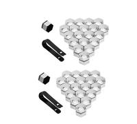 Wheel Nut Stud Bolts Car Wheel Nut Caps Protection Covers Caps Auto Hub Screw Cover Car Tyre Nut Bolts Exterior 20/40PCS 22/21/19/17mm(Silver,21mm)