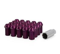Wheel Nut Stud Bolts Car Wheel Racing Lug Nuts Hub Screw M12*1.5/1.25 20Pcs/Set(Purple,M12x1.5)