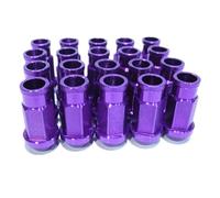 Wheel Nut Stud Bolts Compatible With Nissan M12X1.25MM M12X1.5MM 50MM Aluminium Wheel Lug Nuts Screw 20pcs(Purple,M12x1.25)