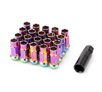 Wheel Nut Stud Bolts Compatible With Subaru Car Modification Wheel Nuts Lug Nuts Bolts Wheel Hub Bolts Lug Nuts M12x1.5 20Pcs(Chrome)