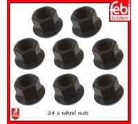 Wheel Nut x24 For VW LT Transporter T2 T3 1967-01 Febi 46610 N0201121 N0201122