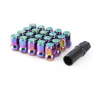 Wheel Nuts Compatible With Suzuki For Ignis 2016 2017 2018 2019 20PCS Heptagonal Wheel Rays Lock Lug Nuts Length 32MM Closed End Lug Nut M12*1.25 M12*1.5(1,M12*1.5)