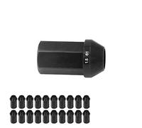 Wheel Nuts M12x1.5, 42mm Long 19 Hex 20Pcs for JDM Racing Style Wheel Lug Nuts for Car (Black)