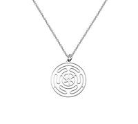 Wheel of Hecate Necklace Strophalos of Hekate Pure Stainless Steel Charm Pendant and Snake Chain Gift (Wheel of Hecate N EU)