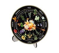 Wheel of the Year Calendar, Table Ornament, Witch Signs Calendar, Holidays, Wiccan Calendar, Wheel Year Wooden Sign, Handmade Vintage Home Decoration for Kitchen, Beginner, Tabletop
