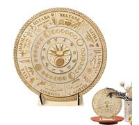 Wheel of the Year Chart - Engraved Wooden Astrological Calendar | Celtic and Celestial Wall Decoration, Round Panel for Homes, Cafes, Shops, Offices, Relaxation Rooms and Parties