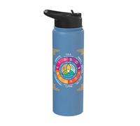 Wheel of The Year Occult Wicca Annual Circle Eight Sabbat Stainless Steel Insulated Water Bottle