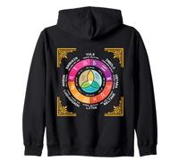 Wheel Of The Year Occult Wicca Annual Circle Eight Sabbat Zip Hoodie