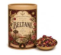 Wheel of the Year Ritual Tea Collection | 100g Loose Leaf Herbal Teas | 8 Sabbat Blends | Premium Botanical Tea in Reusable Canister | Pagan & Wiccan Seasonal Tea | Phoenix Candle Company (BELTANE)