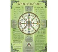 Wheel Of The Year, Wall Art Poster, Celtic, Pagan, Druid, Seasonal Festivals Home Coffee Wall Decor Home Bar Man Cave Diner 8x12 Inch