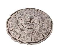 Wheel Of The Year Wood Sign Tree of Life Calendar Vintage Sign Pagan Witch Sign Round Wooden Sign Retro Wall Decor Wooden Desktop Decor