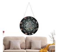 Wheel Of The Year Wood Sign,wheel of the year wall hanging, 12'' Vintage Wheel Of The Year Wicca Door Sign,Wicca Door Sign Wall Decor, Pagan Witch Sign Celestial Sign Yule Altar for Christmas