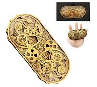 Wheel of Time DND Spinner Dice, 7-in-1 Metal Dice Set with Gift Case for Dungeons and Dragons Gamer, Polyhedral Roleplay Game Dice, Fantasy D&D Tabletop RPG Accessories Gift (Ancient gold)