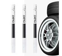 Wheel Paint Pen Kit, Slim Auto Repair, 3pcs Scratch Remover with Strong Build, Car Accessory with Modern Style, Sleek Look Rim Organizer for Professional Automotive Curb Rash Scuff Scratch Repair