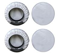 Wheel Protection Covers - 4pcs 420d Oxford Tire Guards, Tough Protective Sleeves for Rv Trailer Truck Car Wheels, All-Season Shielding Design | Ideal for Driveway Storage Outdoor Vehicle Care