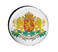 Wheel Protective Cover, Universal Wheel Spare Tire Cover Waterproof With Bulgarian National Emblem Flag Printed, Fashion National Flag Wheel Case, For Car Uv Suv Vehicle Truck, 15 inch