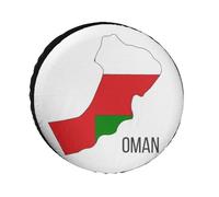 Wheel Protective Cover, Universal Wheel Spare Tire Cover Waterproof With Oman Map Flag Printed, Fashion National Flag Wheel Case, For Car Uv Suv Vehicle Truck, 15 inch