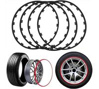 Wheel Protector Alloy Wheel Protectors,15-22 Inch Wheel Edge Decorative Protection Ring,Tire Protective Cover, Anti-scratch And Anti-rubbing 4PCS Wheel Rim Protectors Guard，Car Refit Accessories ( Col