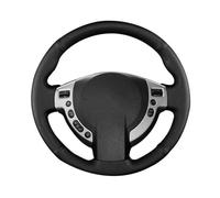 Wheel Protector Cover For For Qashqai J10 For X-TRAIL For NV200 2008-2012 Black Hand Stitche Car Steering Wheel Cover Auto Steering Wheel Cove(White Thread)
