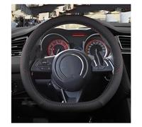 Wheel Protector Cover For Suzuki For Swift 2017 2018 2019 2020 2021 Car Steering Wheel Cover Microfiber Leather Auto Steering Wheel Protector Auto Steering Wheel Cove(D shape Black)