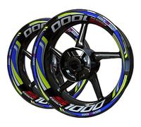 Wheel Rim Decals Motorcycle Wheel Rim Stickers Decal Kit For Suzuki GSXS1000 GSXS 1000 Reflective Wheel Sticker Decals Complete Set Decoration Wheel Stickers(Color 10)