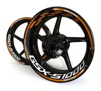 Wheel Rim Decals Motorcycle Wheel Rim Stickers Decal Kit For Suzuki GSXS1000 GSXS 1000 Reflective Wheel Sticker Decals Complete Set Decoration Wheel Stickers(Color 15)