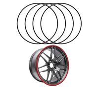 Wheel Rim Protector, 17-22 Inch Wheel Protectors, Scratch And Anti-friction, 4 Pieces Metal Bumper Decorative Ring(Black,19in)