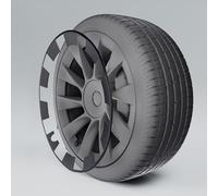 Wheel Rim Protector for Tesla Model Y All-in-one - Strips for Curb Rash Prevention - Set of 4 Rim Protector Easy to Install(Matte Black,20'')