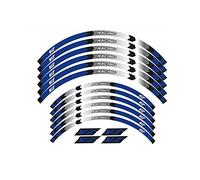Wheel Rim Sticker Motorcycle Rim Wheel Stripes Tape Stickers 21''19''18'' for Y&amaha for YZ 125 125X 250 250X 250F 250FX 450F 450FX(Blue Black)