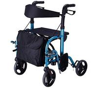Wheel Rolling Walker with Seat and Bag - Seniors Folding Rollator Walker - Walker Shopping Cart - Mobility Aid for Adult, Senior
