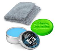 Wheel Shield Wax Car Alloy & Rim High Gloss Protection Paste Sealant Coating Pure Definition (75 g + Pad + Cloth)
